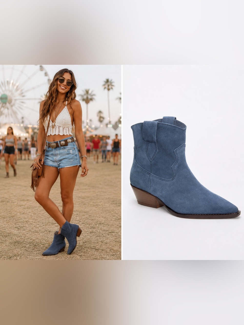 NWT Chinese Laundry Califa Suede Booties Navy Sz 7
